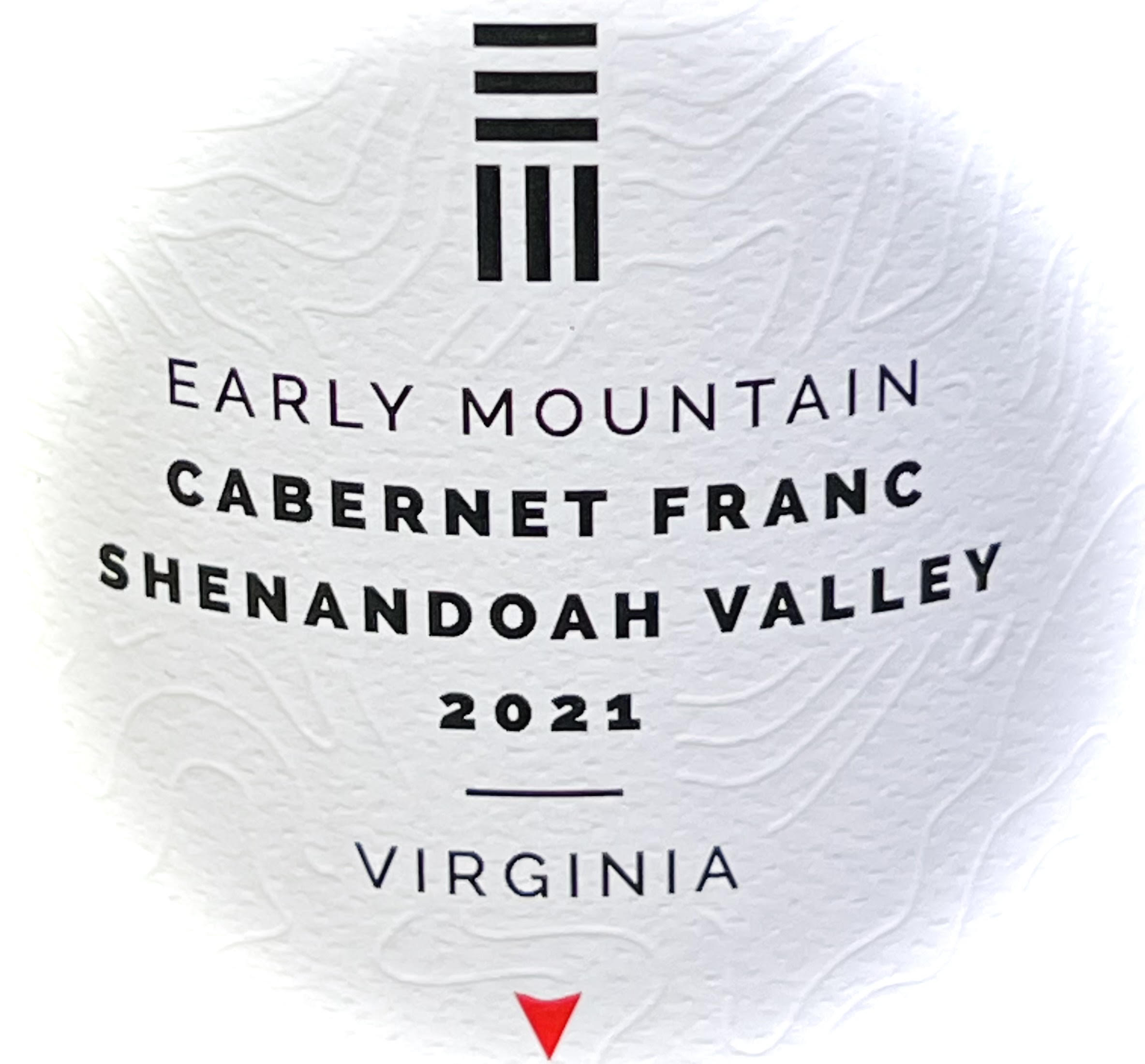 Early Mountain Cabernet Franc Shenandoah Valley 2021